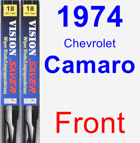 Front Wiper Blade Pack for 1974 Chevrolet Camaro - Vision Saver