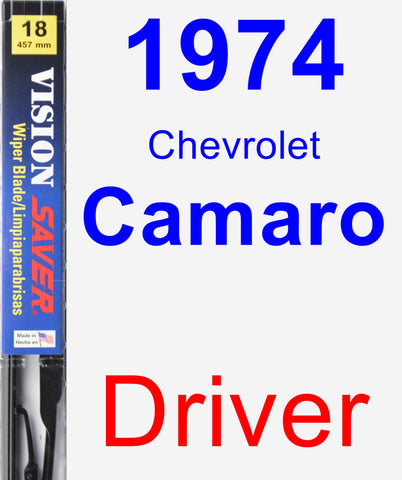 Driver Wiper Blade for 1974 Chevrolet Camaro - Vision Saver