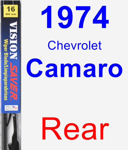 Rear Wiper Blade for 1974 Chevrolet Camaro - Vision Saver