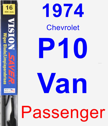 Passenger Wiper Blade for 1974 Chevrolet P10 Van - Vision Saver