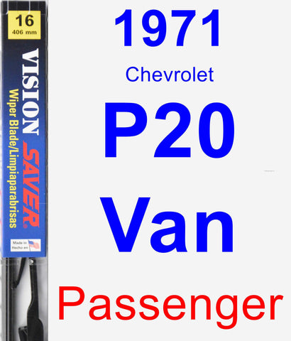 Passenger Wiper Blade for 1971 Chevrolet P20 Van - Vision Saver