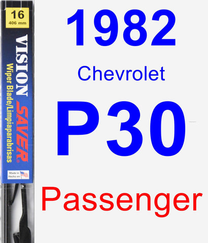 Passenger Wiper Blade for 1982 Chevrolet P30 - Vision Saver