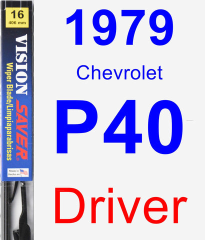 Driver Wiper Blade for 1979 Chevrolet P40 - Vision Saver