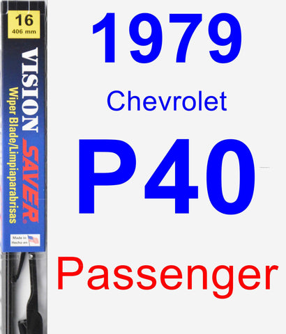 Passenger Wiper Blade for 1979 Chevrolet P40 - Vision Saver