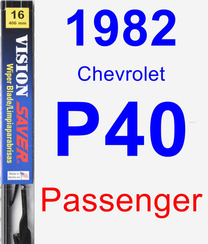 Passenger Wiper Blade for 1982 Chevrolet P40 - Vision Saver