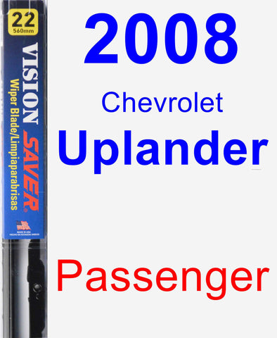 Passenger Wiper Blade for 2008 Chevrolet Uplander - Vision Saver