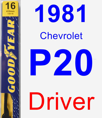 Driver Wiper Blade for 1981 Chevrolet P20 - Premium