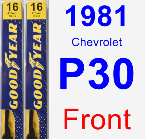 Front Wiper Blade Pack for 1981 Chevrolet P30 - Premium