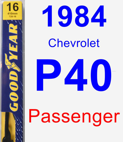 Passenger Wiper Blade for 1984 Chevrolet P40 - Premium
