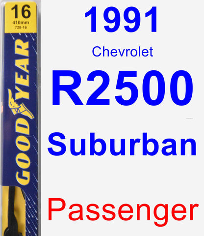 Passenger Wiper Blade for 1991 Chevrolet R2500 Suburban - Premium