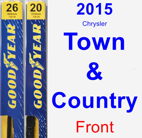 Front Wiper Blade Pack for 2015 Chrysler Town & Country - Premium