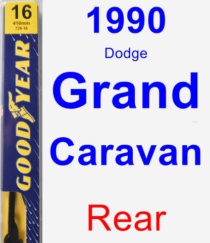 Rear Wiper Blade for 1990 Dodge Grand Caravan - Premium