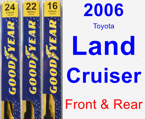 Front & Rear Wiper Blade Pack for 2006 Toyota Land Cruiser - Premium
