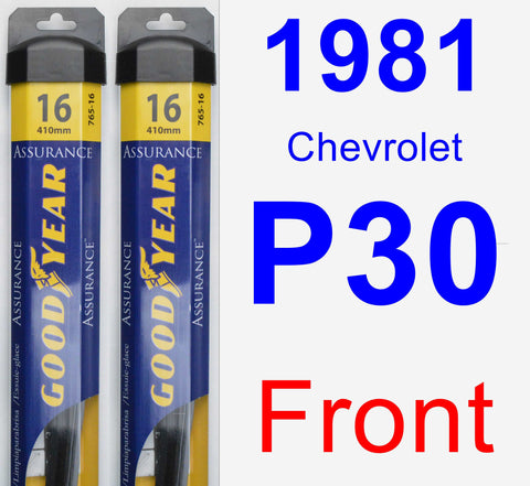 Front Wiper Blade Pack for 1981 Chevrolet P30 - Assurance