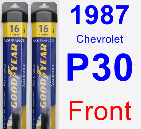 Front Wiper Blade Pack for 1987 Chevrolet P30 - Assurance
