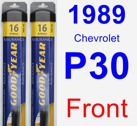Front Wiper Blade Pack for 1989 Chevrolet P30 - Assurance
