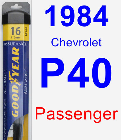 Passenger Wiper Blade for 1984 Chevrolet P40 - Assurance