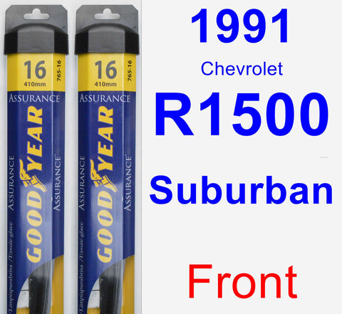 Front Wiper Blade Pack for 1991 Chevrolet R1500 Suburban - Assurance