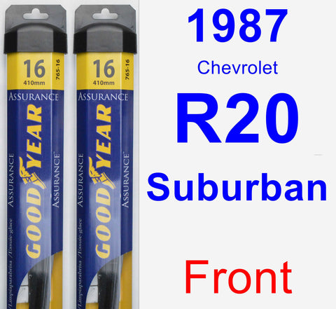 Front Wiper Blade Pack for 1987 Chevrolet R20 Suburban - Assurance