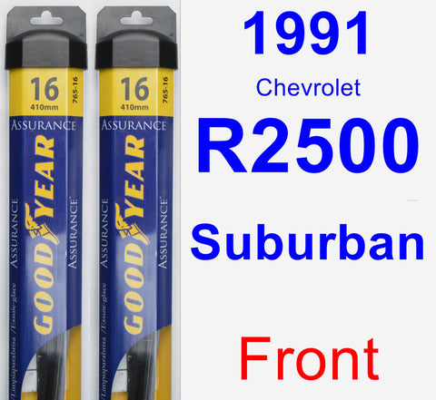 Front Wiper Blade Pack for 1991 Chevrolet R2500 Suburban - Assurance