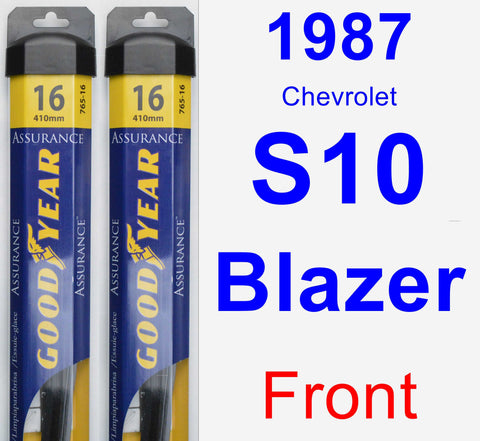 Front Wiper Blade Pack for 1987 Chevrolet S10 Blazer - Assurance