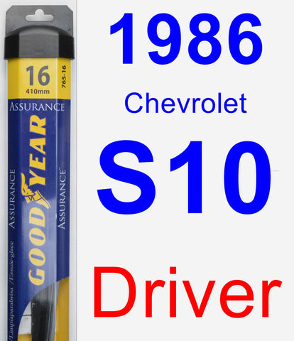 Driver Wiper Blade for 1986 Chevrolet S10 - Assurance