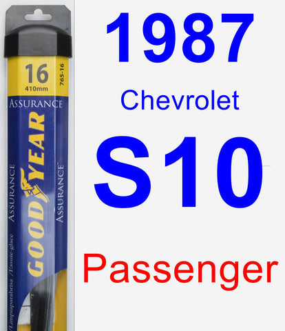 Passenger Wiper Blade for 1987 Chevrolet S10 - Assurance