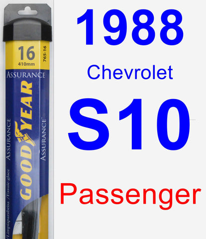 Passenger Wiper Blade for 1988 Chevrolet S10 - Assurance