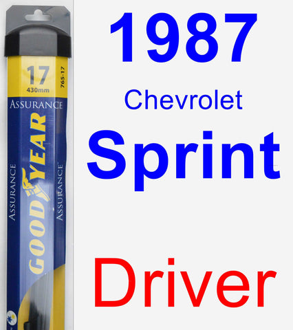 Driver Wiper Blade for 1987 Chevrolet Sprint - Assurance