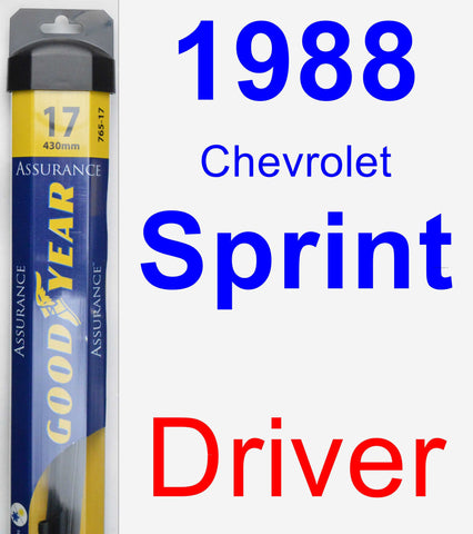 Driver Wiper Blade for 1988 Chevrolet Sprint - Assurance