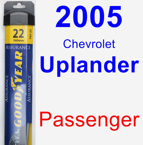 Passenger Wiper Blade for 2005 Chevrolet Uplander - Assurance