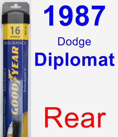 Rear Wiper Blade for 1987 Dodge Diplomat - Assurance
