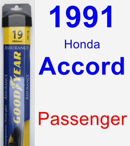 Passenger Wiper Blade for 1991 Honda Accord - Assurance