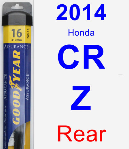 Rear Wiper Blade for 2014 Honda CR-Z - Assurance