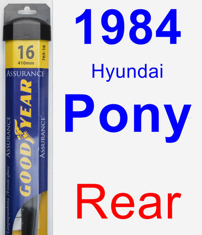 Rear Wiper Blade for 1984 Hyundai Pony - Assurance
