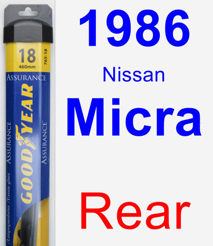 Rear Wiper Blade for 1986 Nissan Micra - Assurance