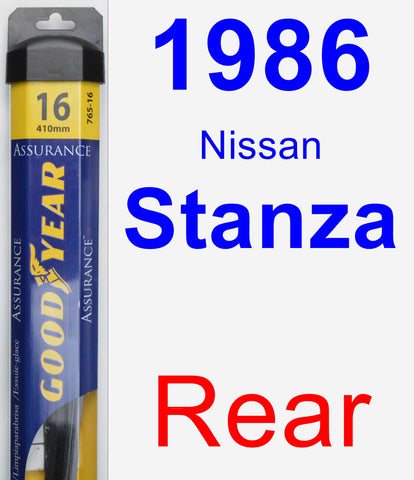 Rear Wiper Blade for 1986 Nissan Stanza - Assurance