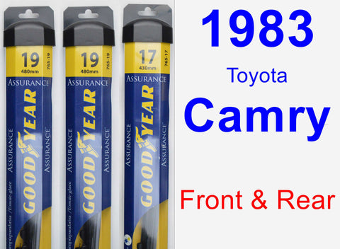 Front & Rear Wiper Blade Pack for 1983 Toyota Camry - Assurance