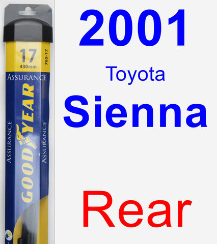 Rear Wiper Blade for 2001 Toyota Sienna - Assurance