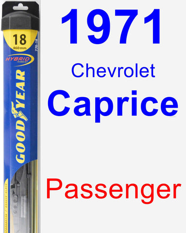 Passenger Wiper Blade for 1971 Chevrolet Caprice - Hybrid