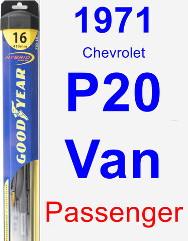 Passenger Wiper Blade for 1971 Chevrolet P20 Van - Hybrid
