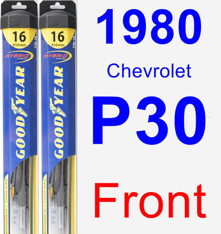 Front Wiper Blade Pack for 1980 Chevrolet P30 - Hybrid