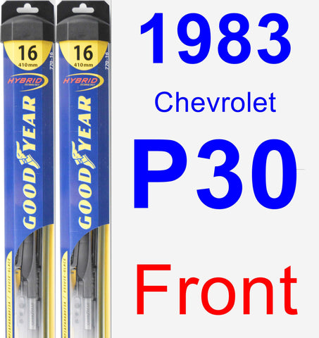Front Wiper Blade Pack for 1983 Chevrolet P30 - Hybrid