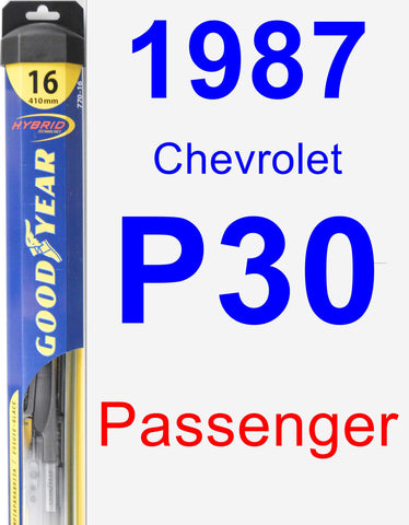 Passenger Wiper Blade for 1987 Chevrolet P30 - Hybrid