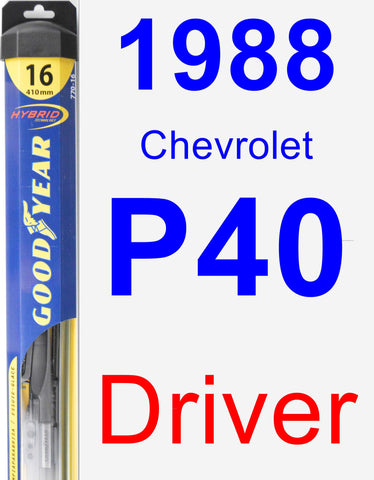 Driver Wiper Blade for 1988 Chevrolet P40 - Hybrid