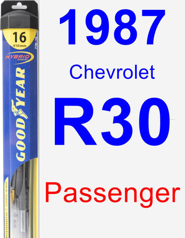 Passenger Wiper Blade for 1987 Chevrolet R30 - Hybrid