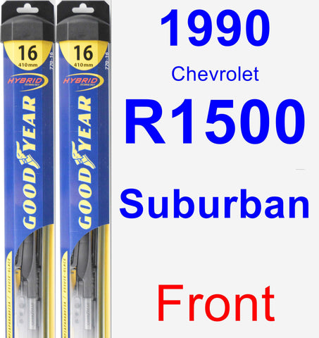 Front Wiper Blade Pack for 1990 Chevrolet R1500 Suburban - Hybrid