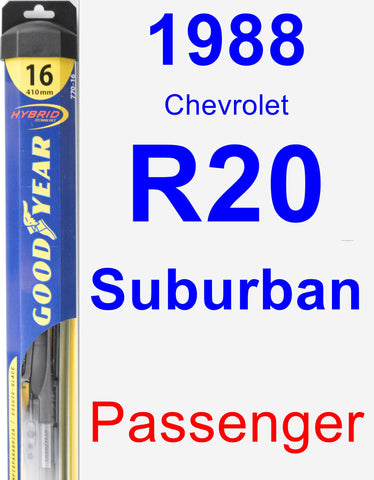 Passenger Wiper Blade for 1988 Chevrolet R20 Suburban - Hybrid