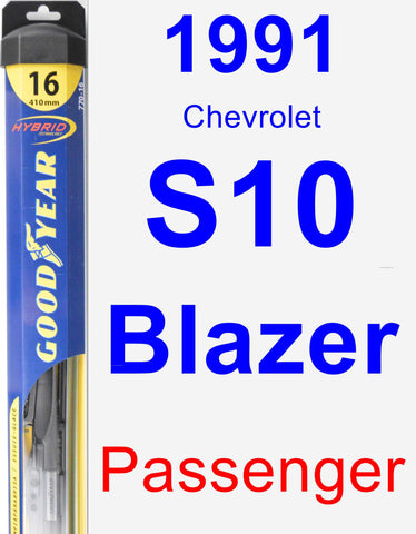 Passenger Wiper Blade for 1991 Chevrolet S10 Blazer - Hybrid