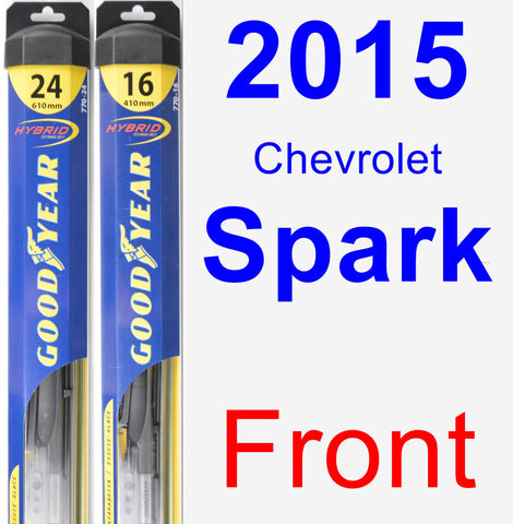 Front Wiper Blade Pack for 2015 Chevrolet Spark - Hybrid